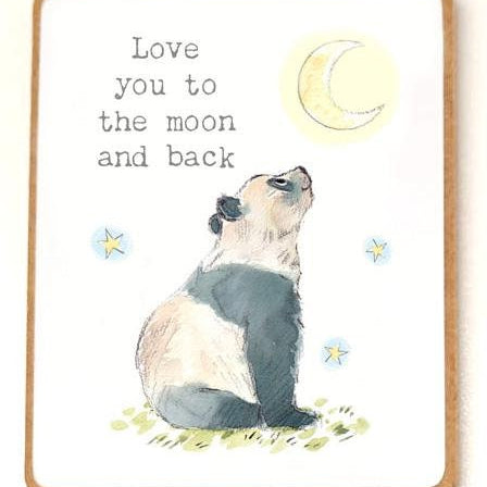 Quality Fridge Magnet - Love you to the Moon and Back - Panda design - MDF-  Made in the UK - FM04