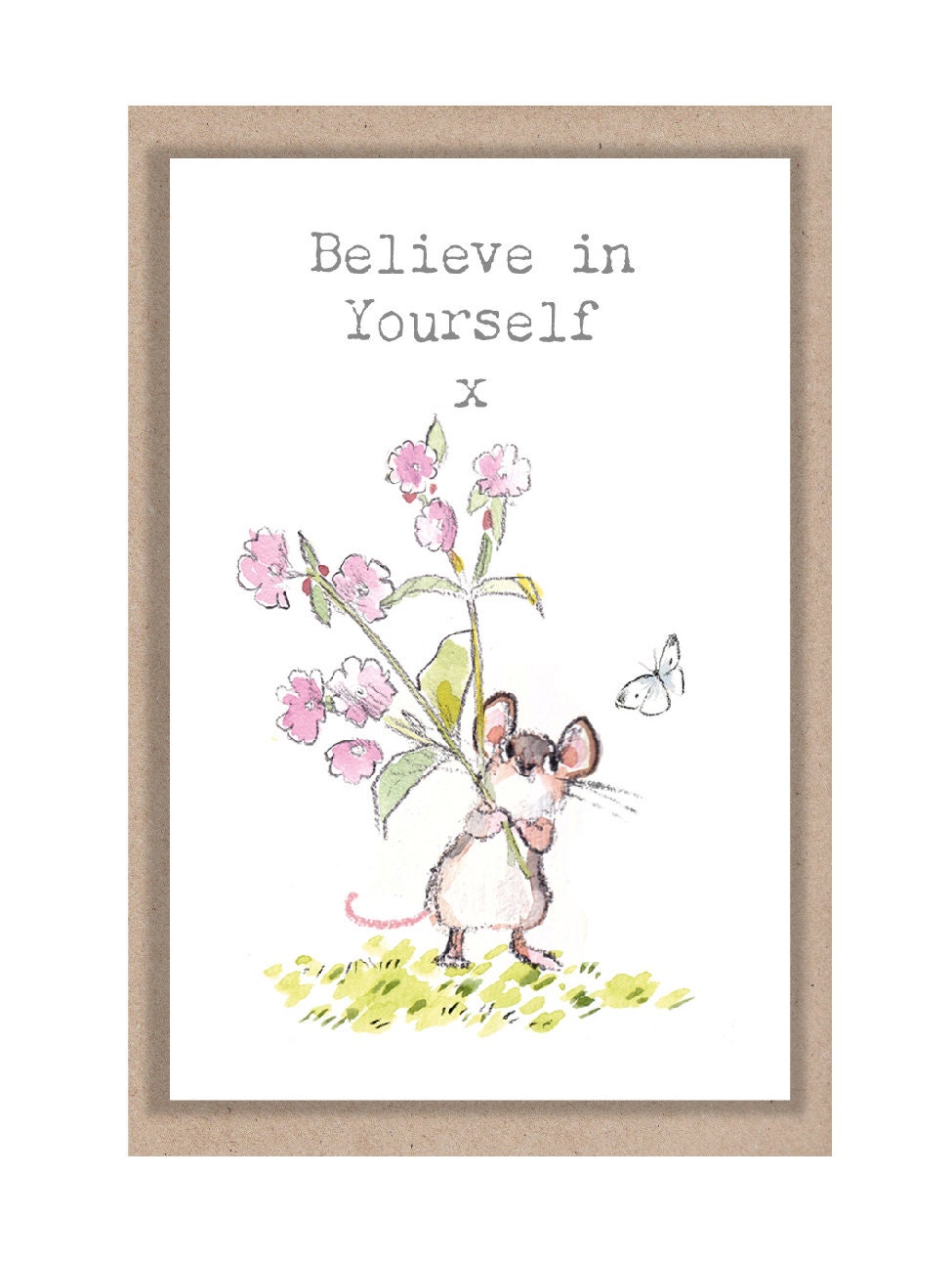 Little keepsake card -Believe in yourself- credit card size -  little message to be kept in purse, wallet or pocket - LM016