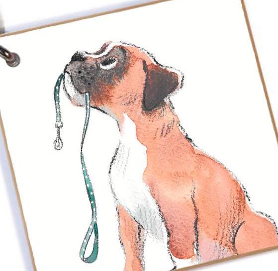 Quality Keyring - boxer design - double sided - MDF-  Made in the UK  - KR012