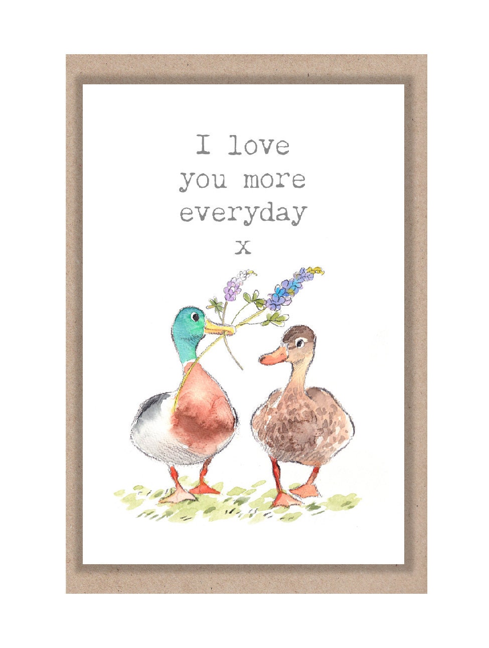 Little keepsake card - Love You - credit card size - Write a little message on the back to be kept in purse, wallet or pocket - LM010