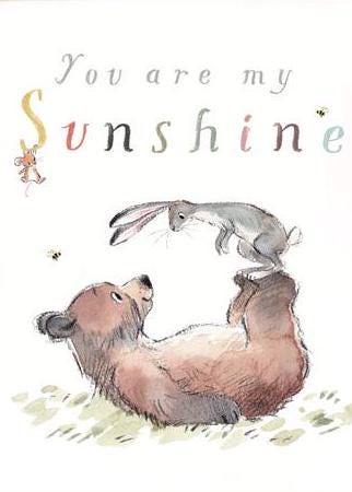 Quality Fridge Magnet - You are my Sunshine - Bear Hare & Mouse design - MDF-  Made in the UK - FM05