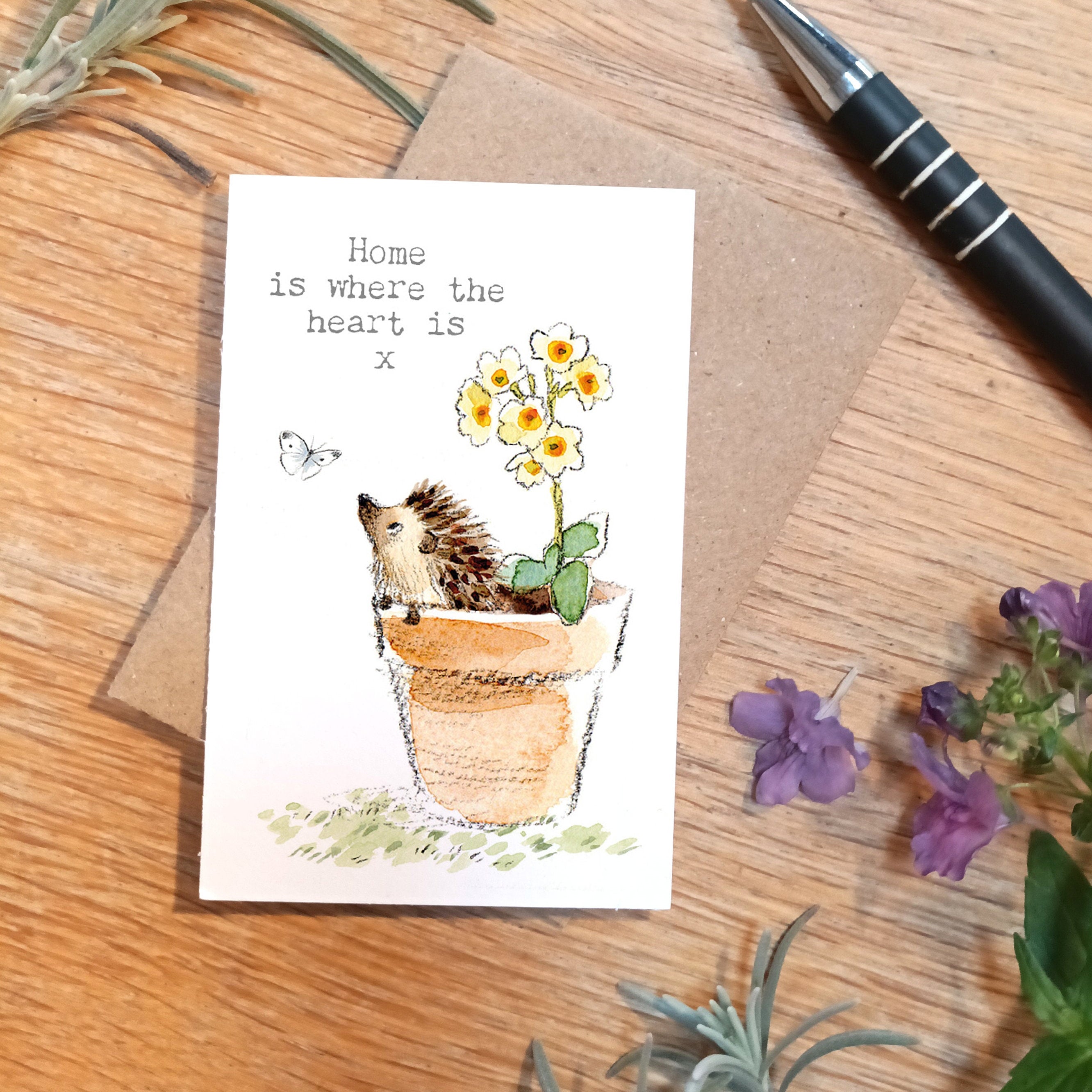 Little keepsake card - New home -  card size - Write a little message on the back to be kept in purse, wallet or pocket - LM017
