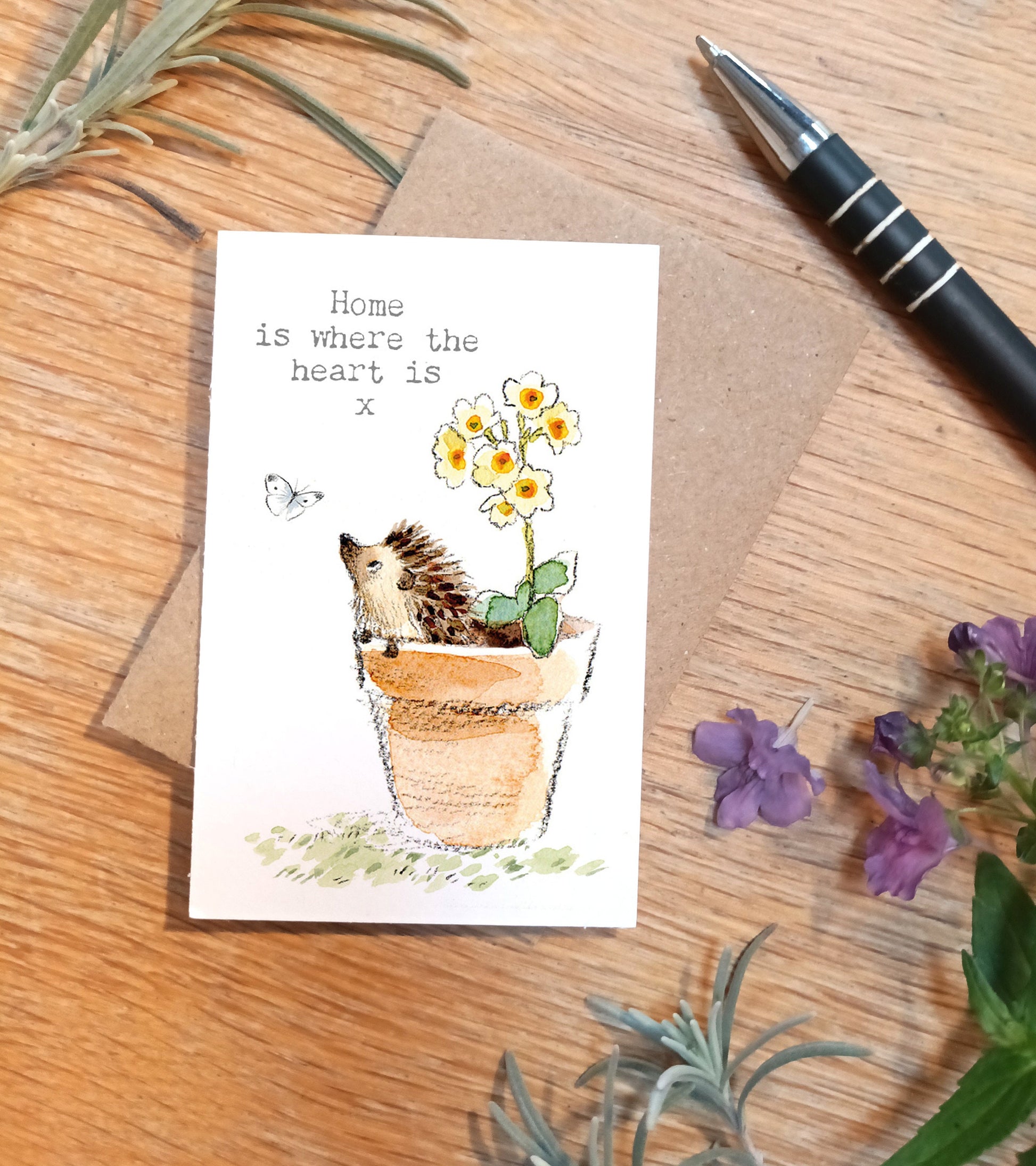 Little keepsake card - New home -  card size - Write a little message on the back to be kept in purse, wallet or pocket - LM017