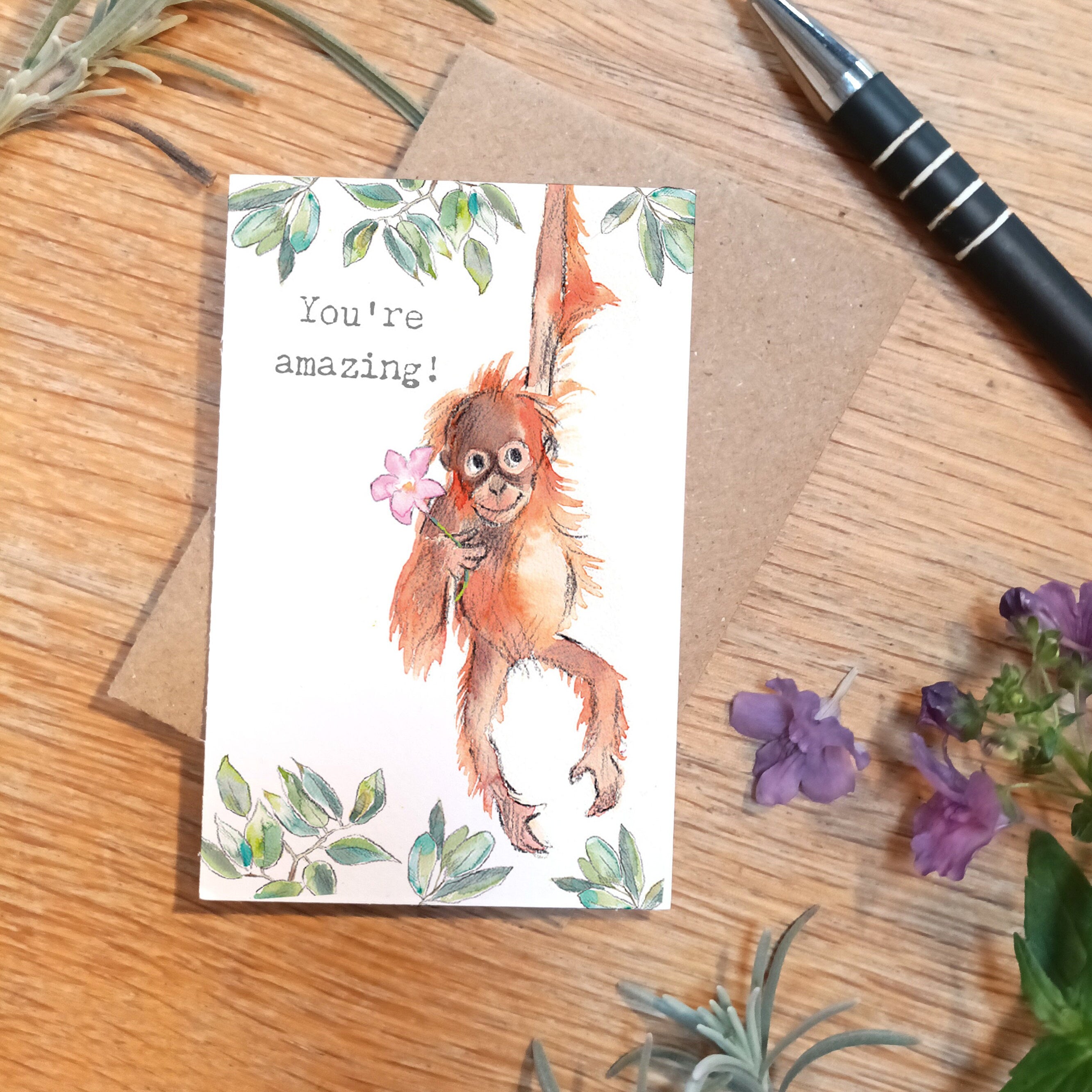 Little keepsake card - you're amazing-  card size - Write a little message on the back to be kept in purse, wallet or pocket - LM011