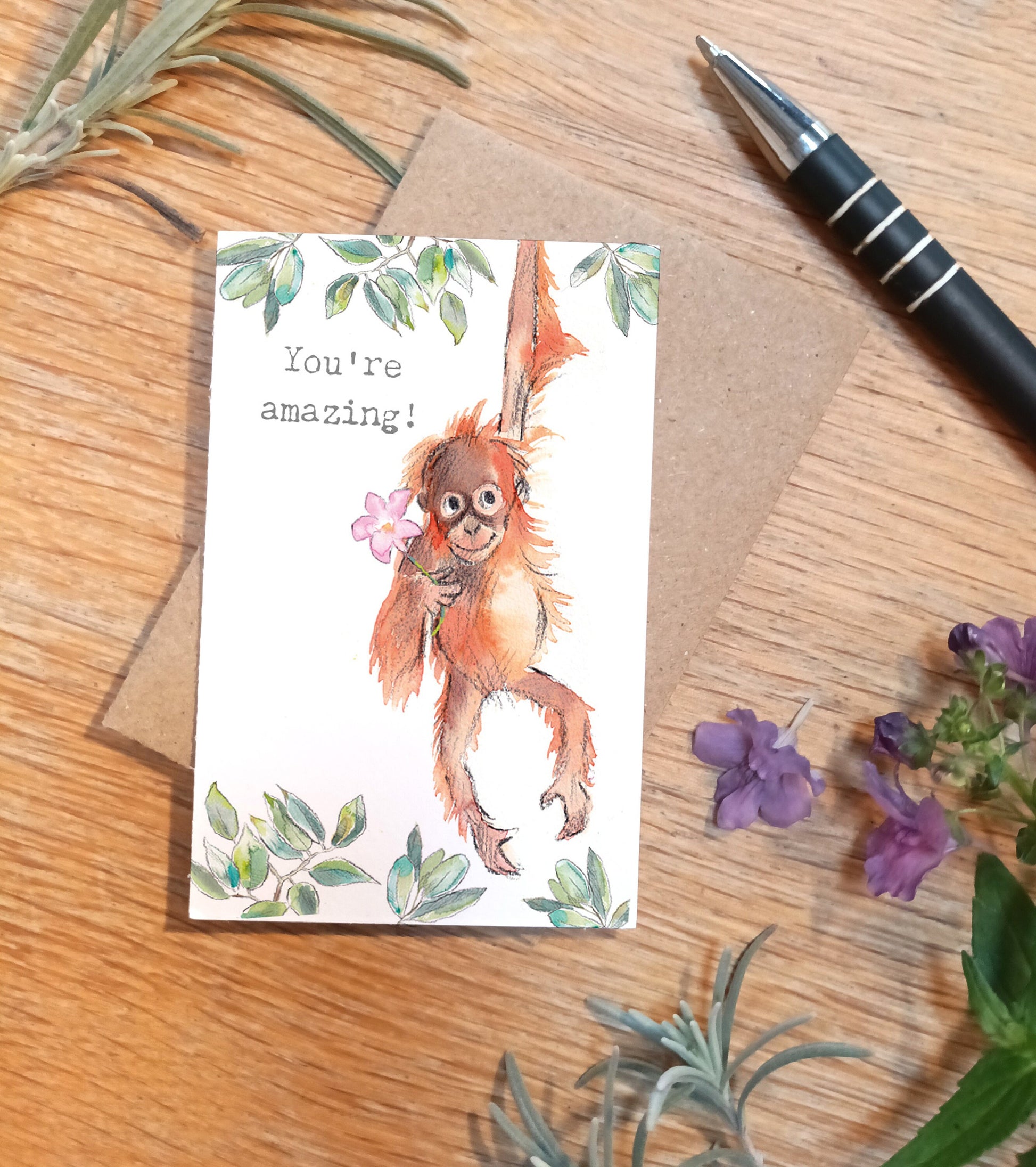 Little keepsake card - you're amazing-  card size - Write a little message on the back to be kept in purse, wallet or pocket - LM011