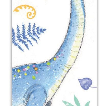 Bookmark with Ribbon - Diplodocus Illustration - BM013