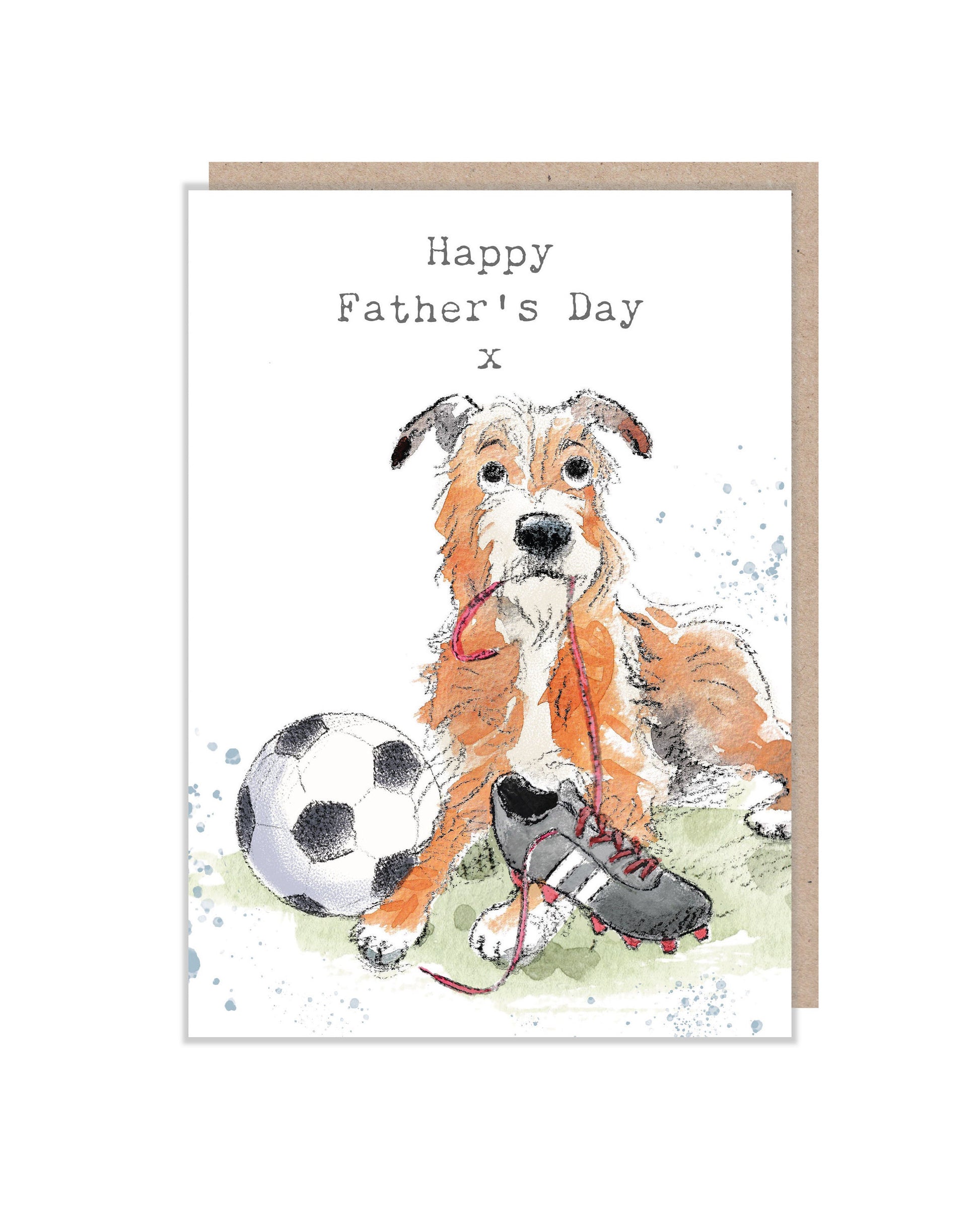 Fathers Day -Quality Greeting Card - Charming illustration - 'Absolutely barking' range - Made in UK - ABFD03