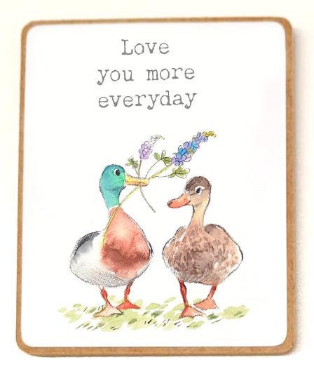 Quality Fridge Magnet - Love you more everyday - Meerkats design - MDF-  Made in the UK - FM010