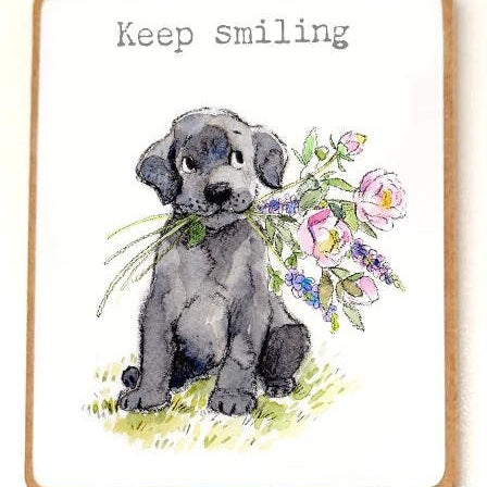 Quality Fridge Magnet - keep smiling -  Cute Puppy design - MDF-  Made in the UK - FM022