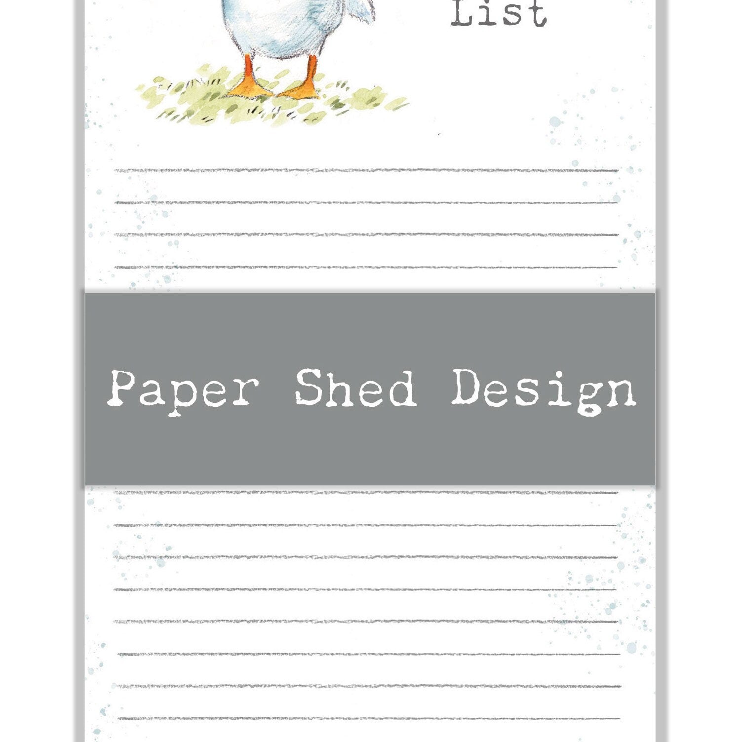 Magnetic Notepad - shopping list - White duck - NOTE09
