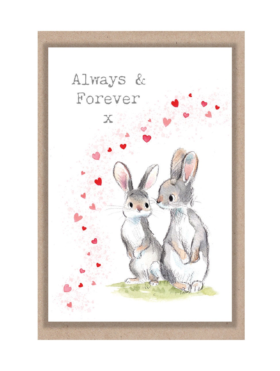 Little keepsake card - Always and forever- credit card size - Write a message on the back to be kept in purse, wallet or pocket - LM014