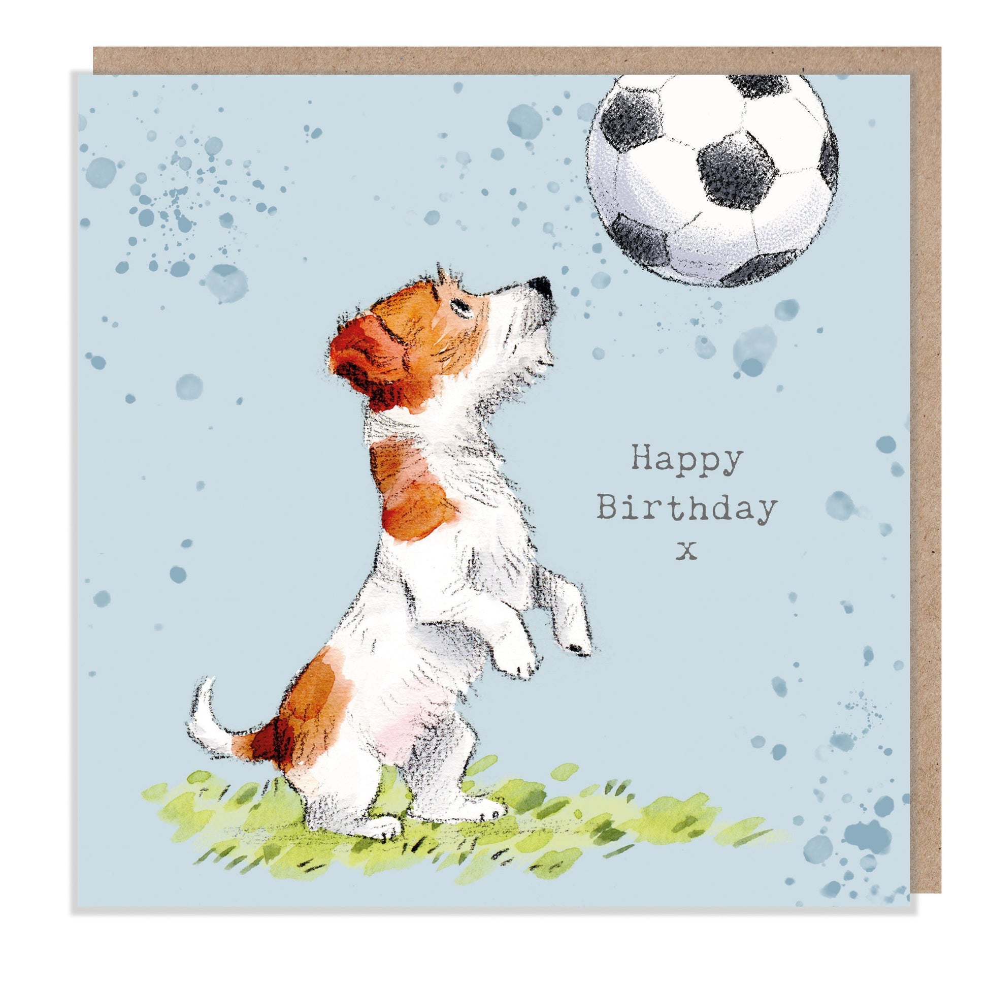 Birthday Card - Quality Greeting Card - Charming illustration - 'Absolutely barking' range - Jack Russell - Made in UK -  ABE011