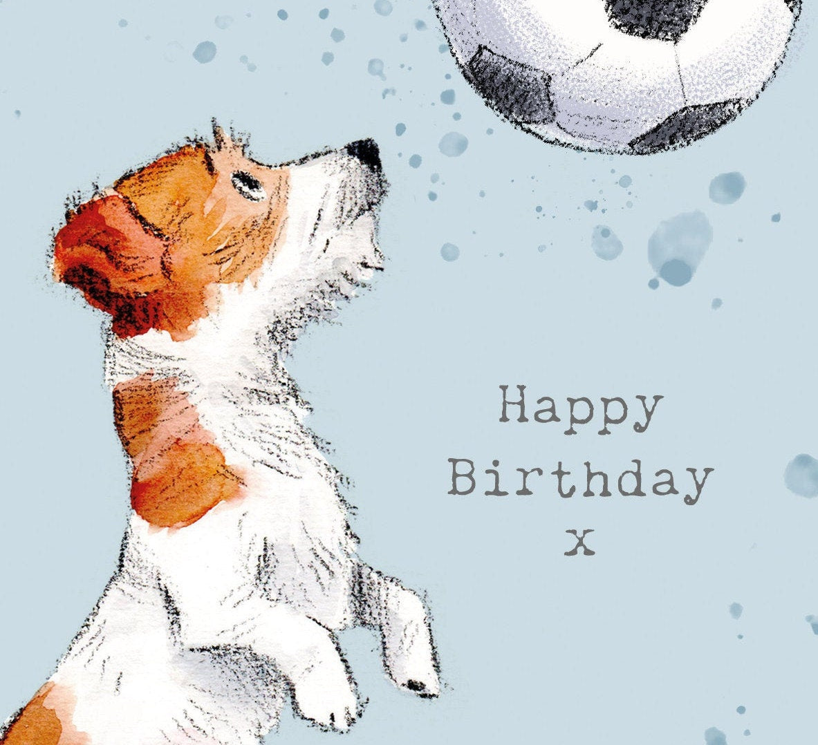 Birthday Card - Quality Greeting Card - Charming illustration - 'Absolutely barking' range - Jack Russell - Made in UK -  ABE011