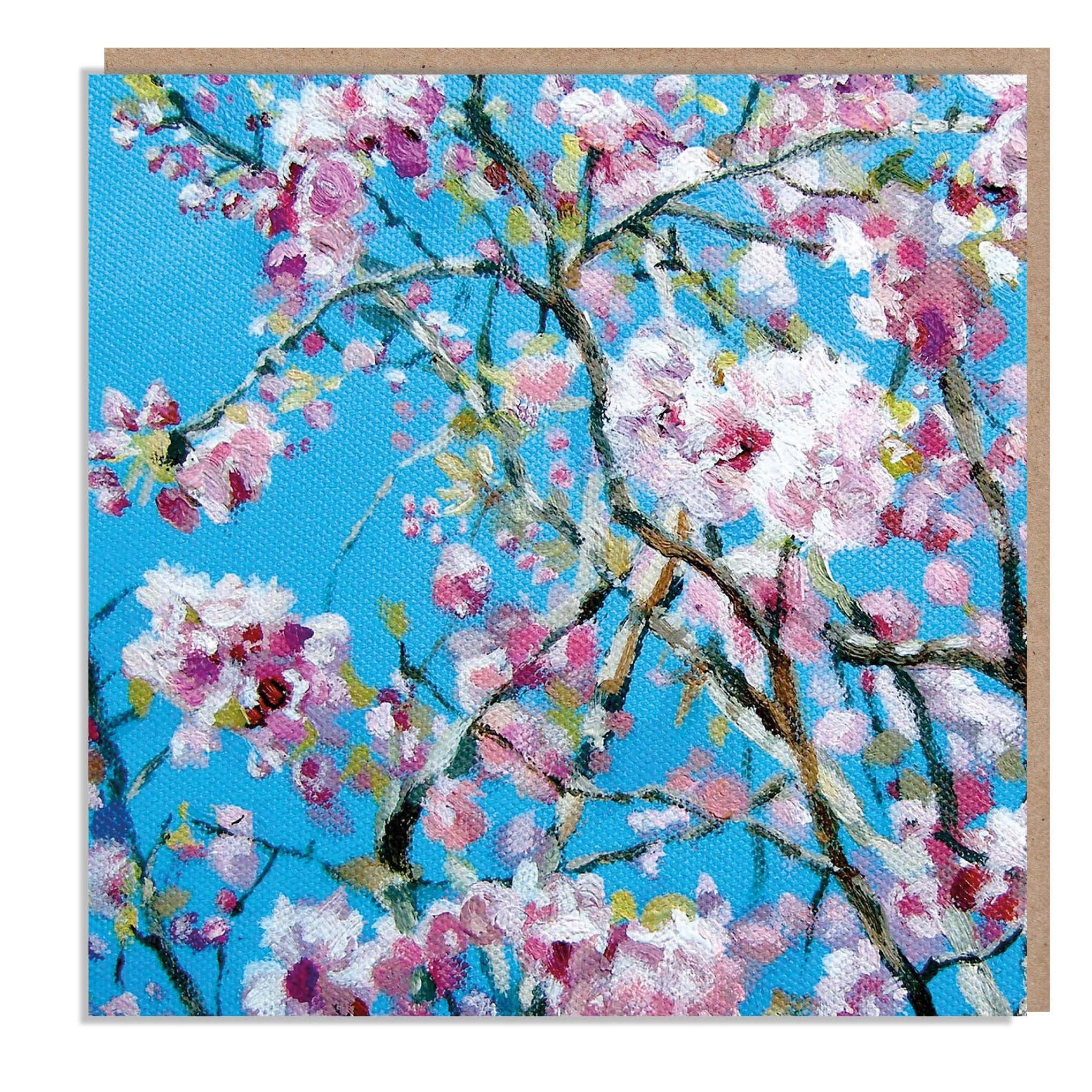 Cherry Blossom Tree- Greeting Card, 'The Flower Gallery' range, Paper Shed Design, Art Card, Original Painting by Dan O'Brien, Blank inside