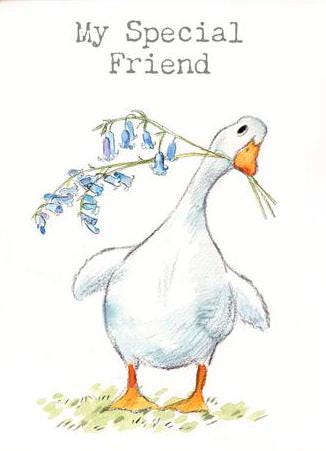 Quality Fridge Magnet - Special Friend - White Duck design - MDF-  Made in the UK - FM02