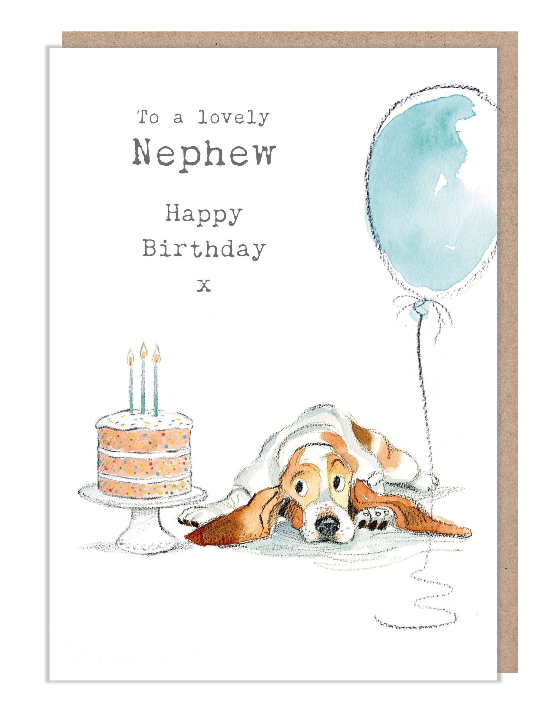 Nephew Birthday Card - Cute Dog Illustration - Absolutely Barking range - ABE085