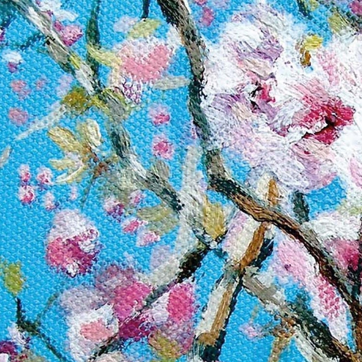 Cherry Blossom Tree- Greeting Card, 'The Flower Gallery' range, Paper Shed Design, Art Card, Original Painting by Dan O'Brien, Blank inside