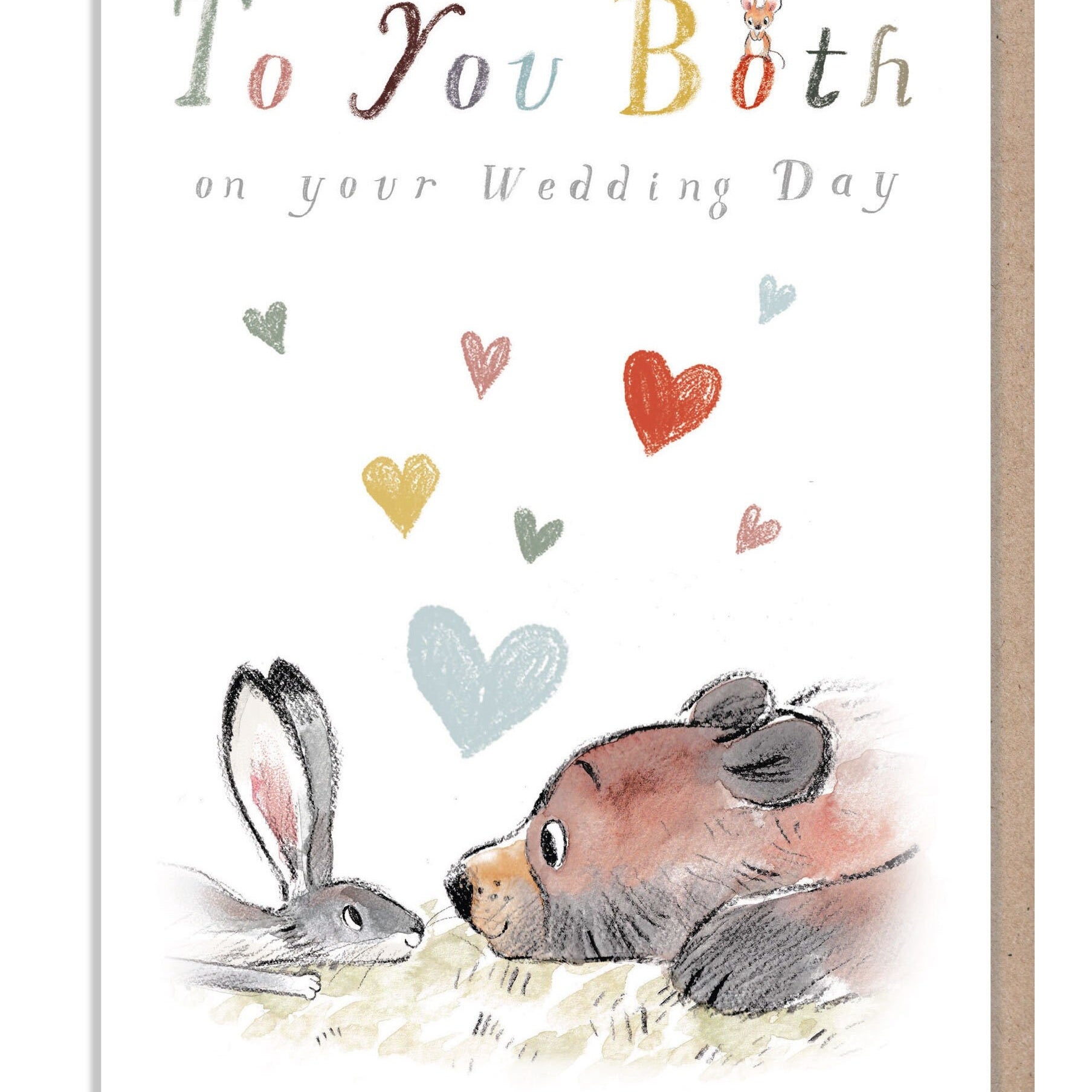 Wedding Card, 'The Bear the Hare and the Mouse' range BHME017