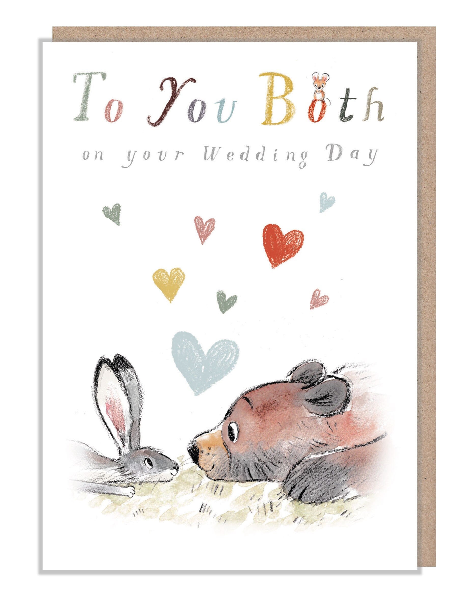 Wedding Card, 'The Bear the Hare and the Mouse' range BHME017