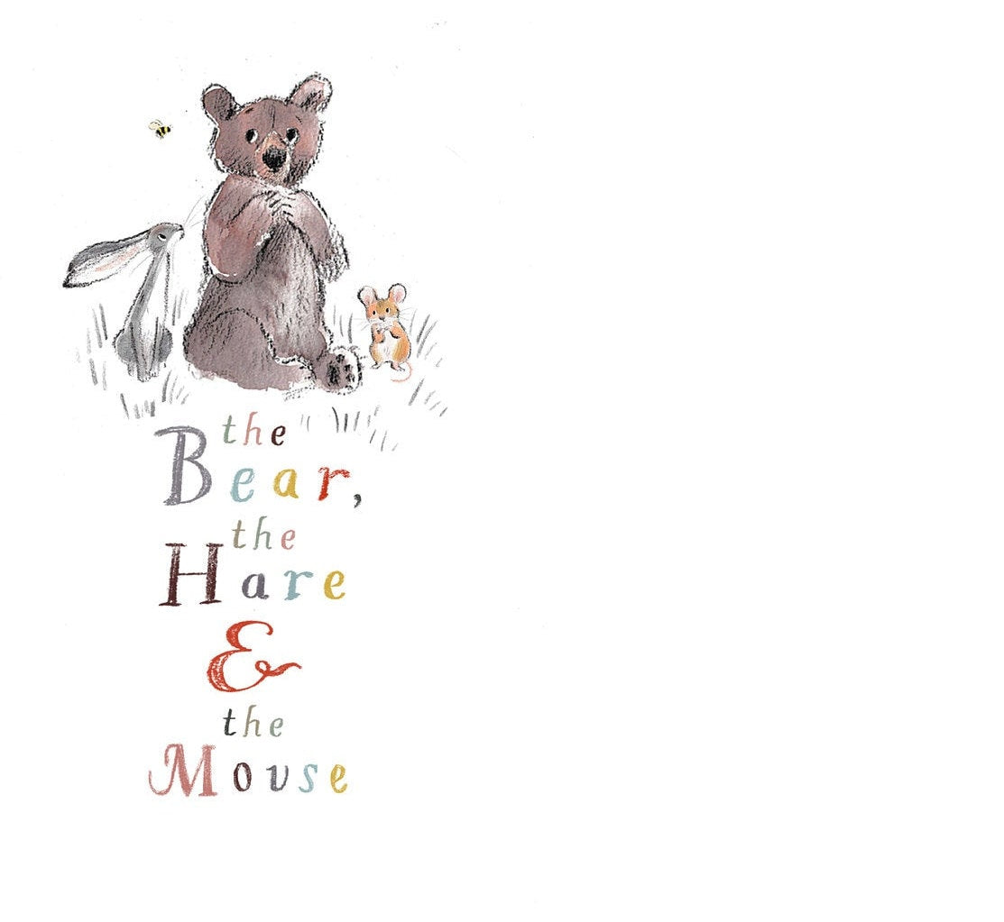 Goodbye and goodluck card  - Quality Greeting Card, 'the Bear, the Hare, and the Mouse' , heart warming Illustrations, made in UK, BHME029