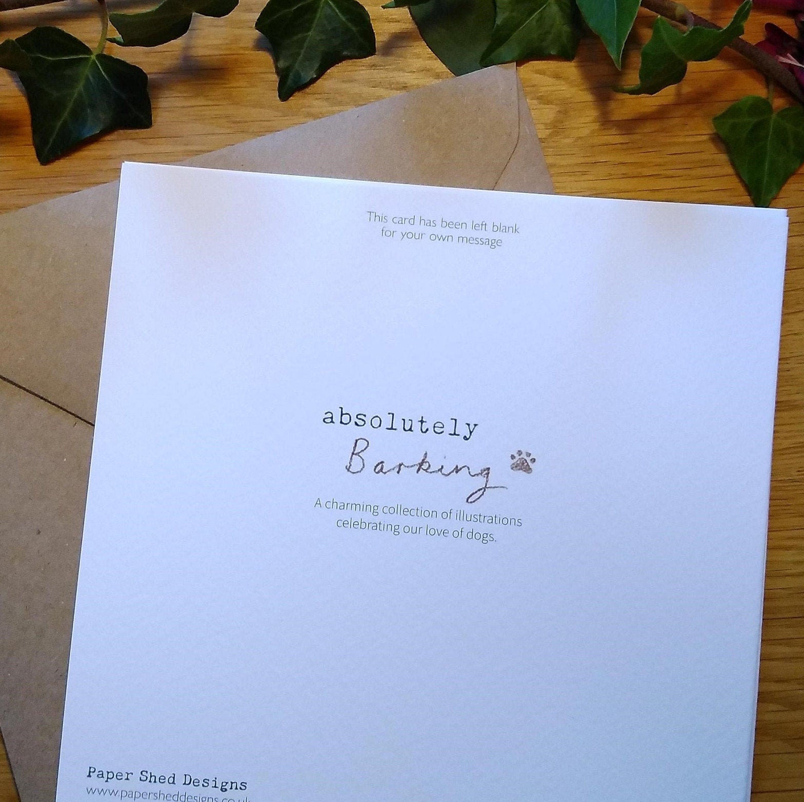 Dad Card -Quality Greeting Card - Charming illustration - 'Absolutely barking' range - Made in UK - ABE097