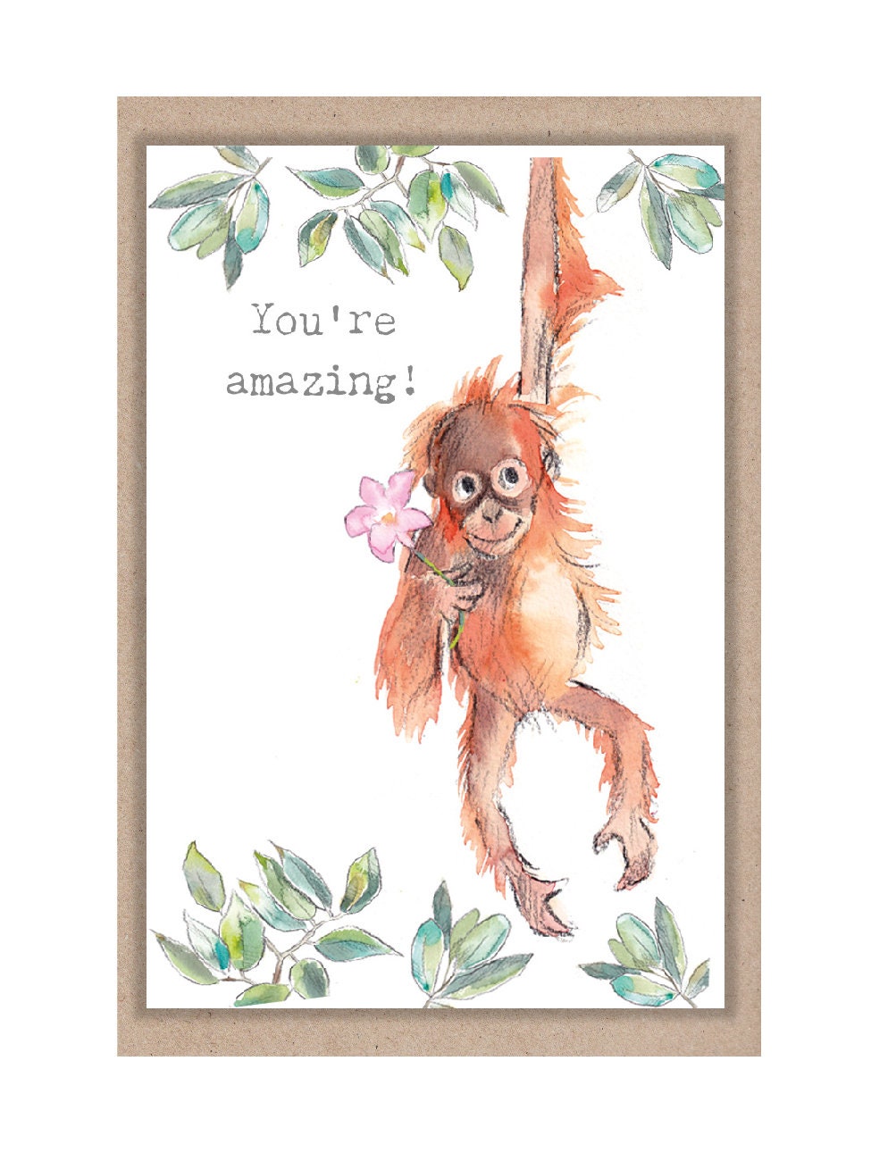 Little keepsake card - you're amazing-  card size - Write a little message on the back to be kept in purse, wallet or pocket - LM011