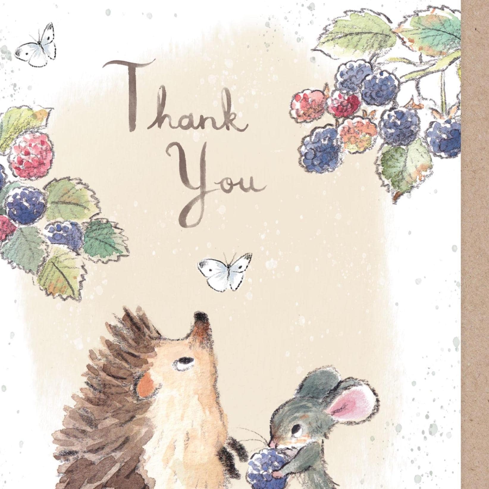 Giant Thank You Card (A4 size) - Hedgehog and Mouse Illustration XL019
