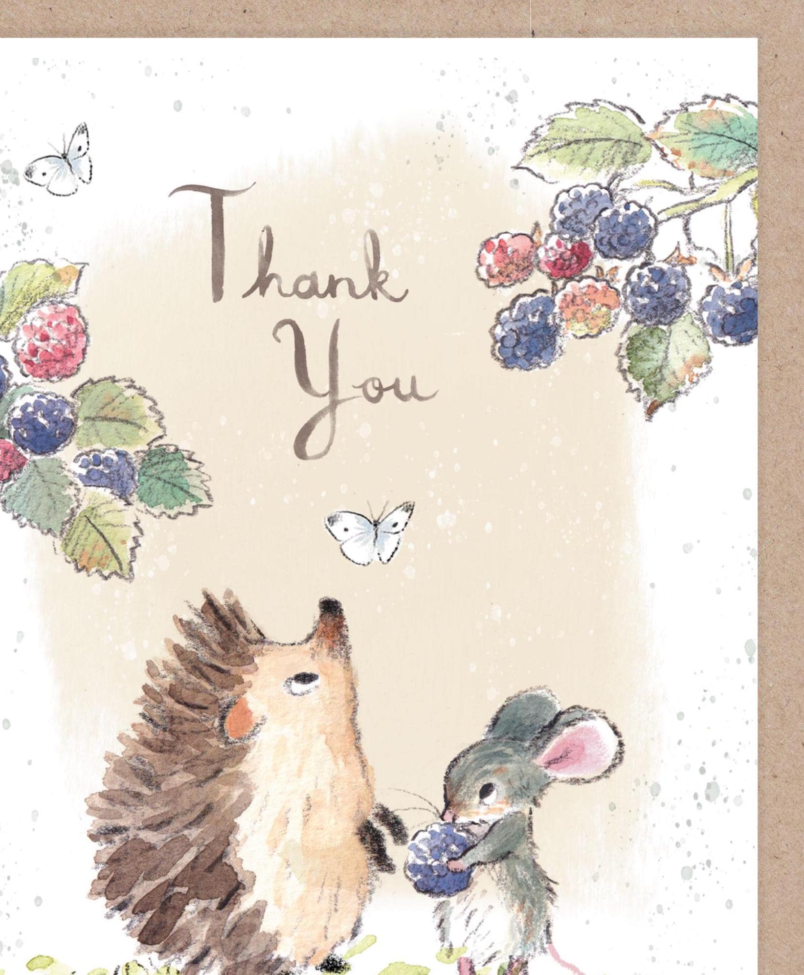 Giant Thank You Card (A4 size) - Hedgehog and Mouse Illustration XL019