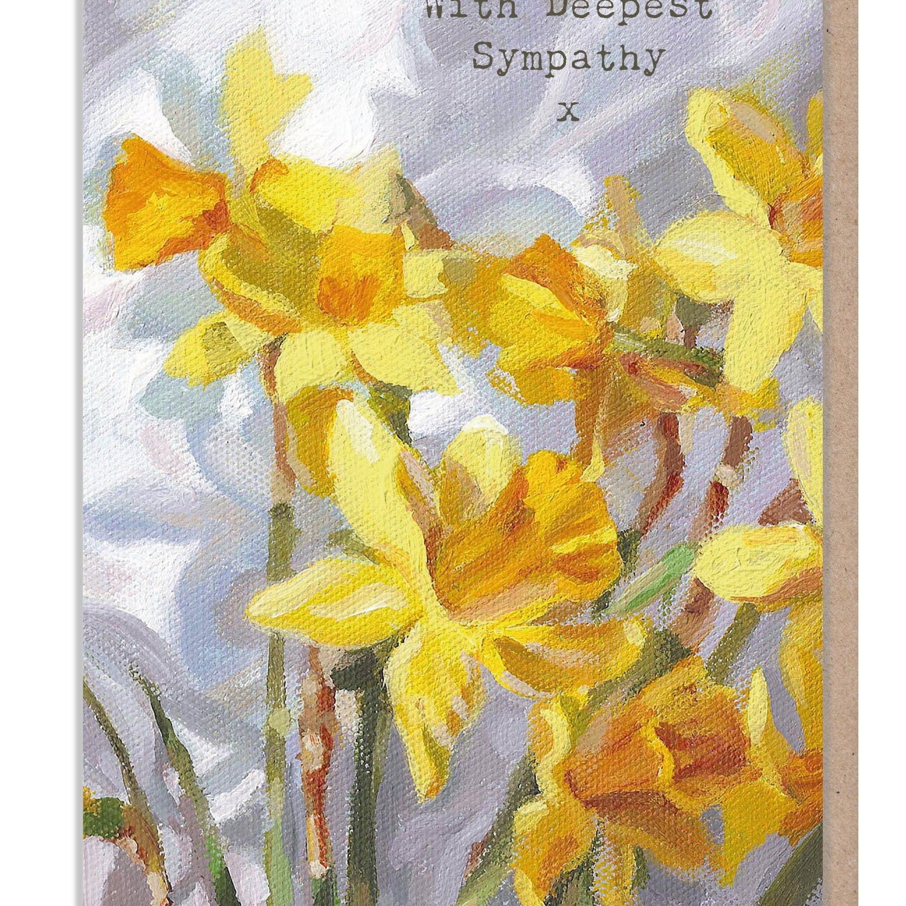 Sympathy card-  Daffodil painting- The Flower Gallery Range - FG07