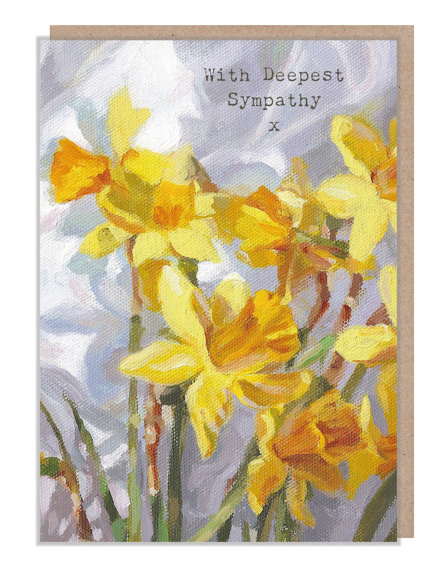 Sympathy card-  Daffodil painting- The Flower Gallery Range - FG07