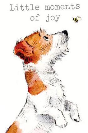 Quality Fridge Magnet - Little moments of Joy -  Cute Jack Russell design - MDF-  Made in the UK - FM023