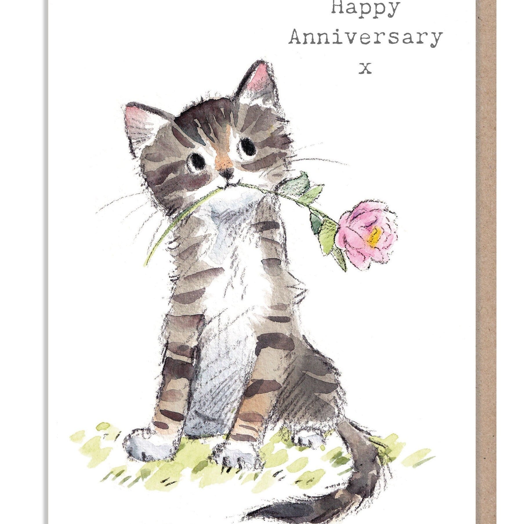 Anniversary card - Cute Kitten Illustration - EPP017A