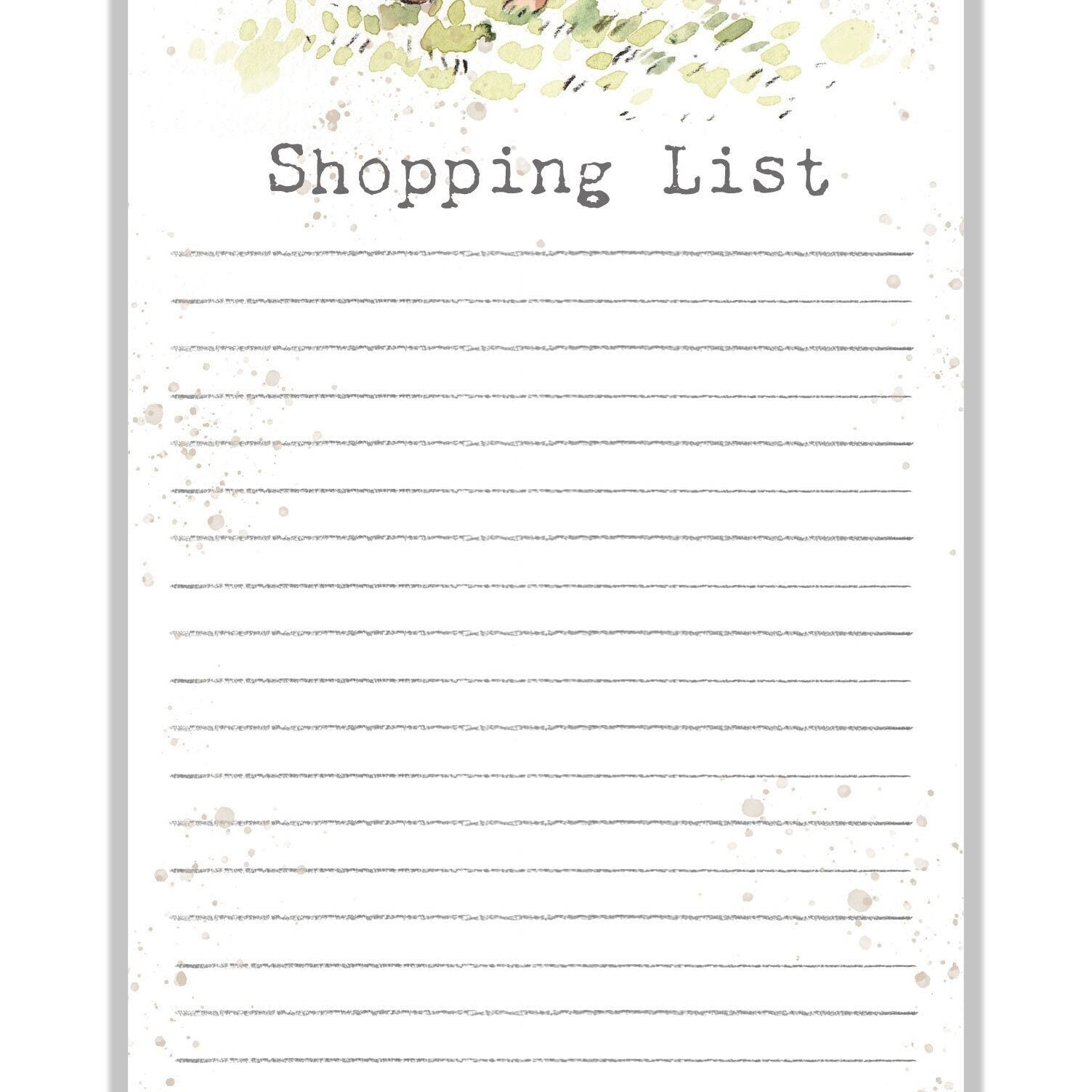 Magnetic Notepad - Running dog with butterflies illustration - NOTE01