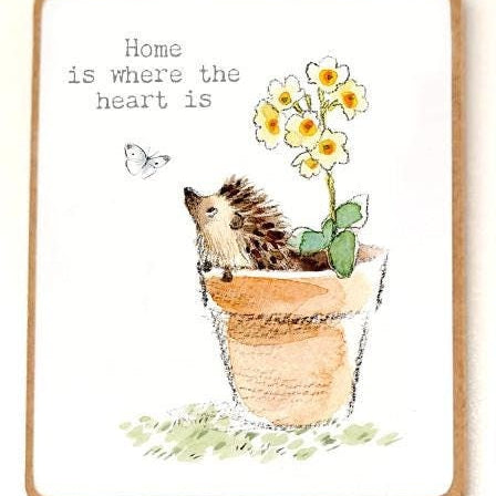 Quality Fridge Magnet - Home is where the heart is -  Hedgehog design - MDF-  Made in the UK - FM017