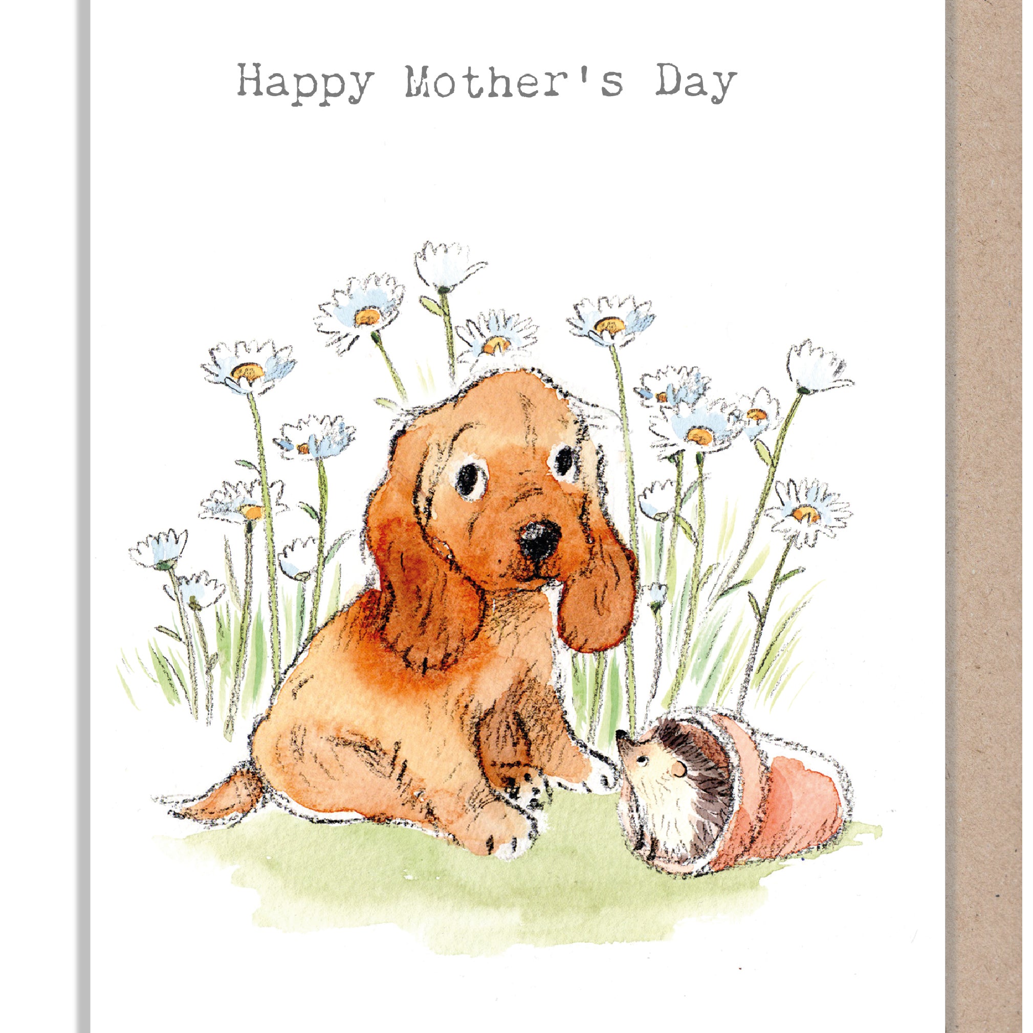 Mother's Day Card -Quality Greeting Card - Charming illustration - 'Absolutely barking' range - Cocker Spaniel - made in UK ABMD06