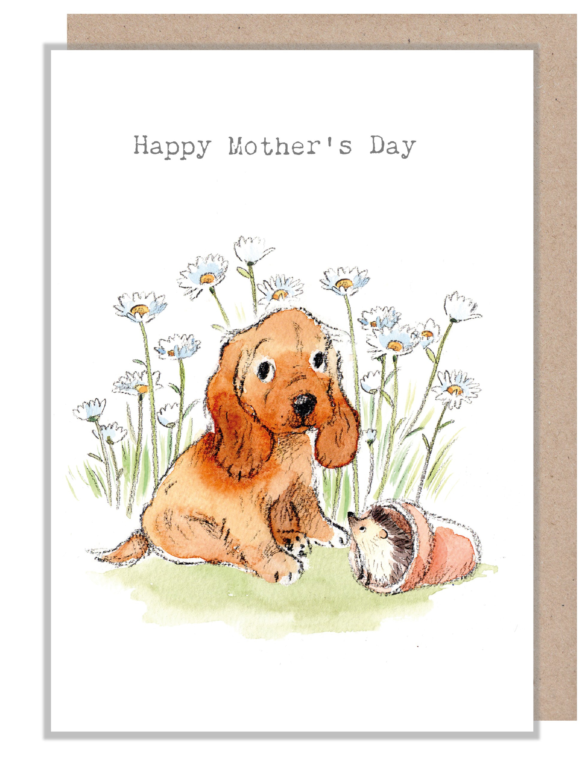 Mother's Day Card -Quality Greeting Card - Charming illustration - 'Absolutely barking' range - Cocker Spaniel - made in UK ABMD06