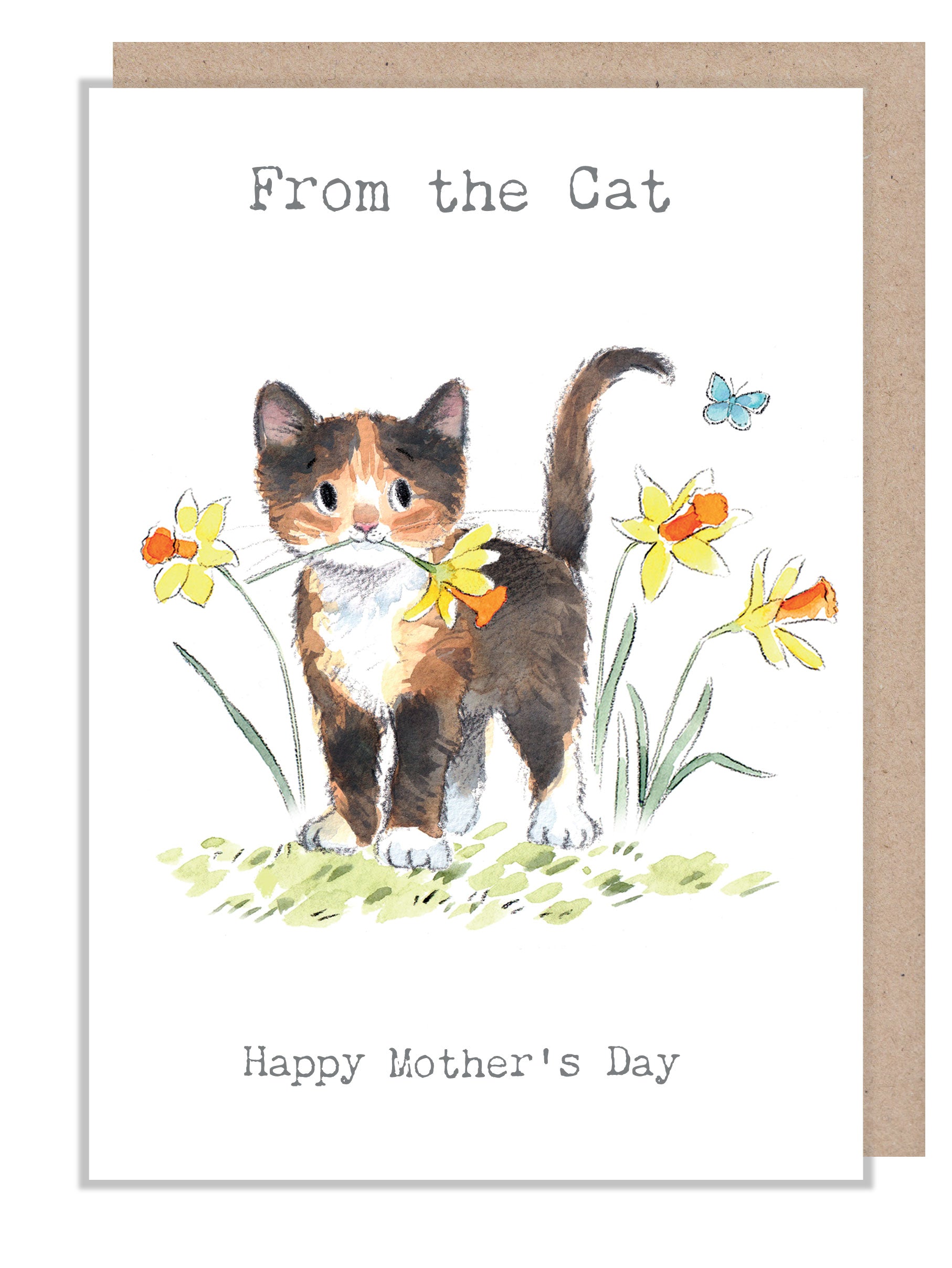 From the Cat - Mothers Day card - Cute Kitten Illustration - EPPMD03