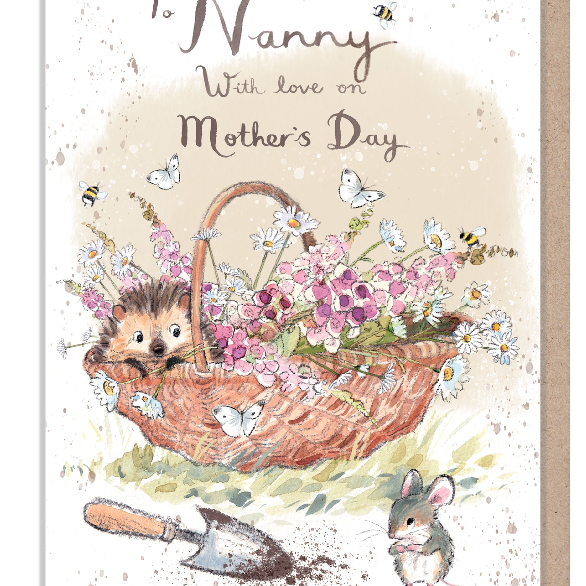 Nanny Mother's day Card - Quality Card - Hedgehog and Mouse- 'Morris and Maude' range -  MMMD02