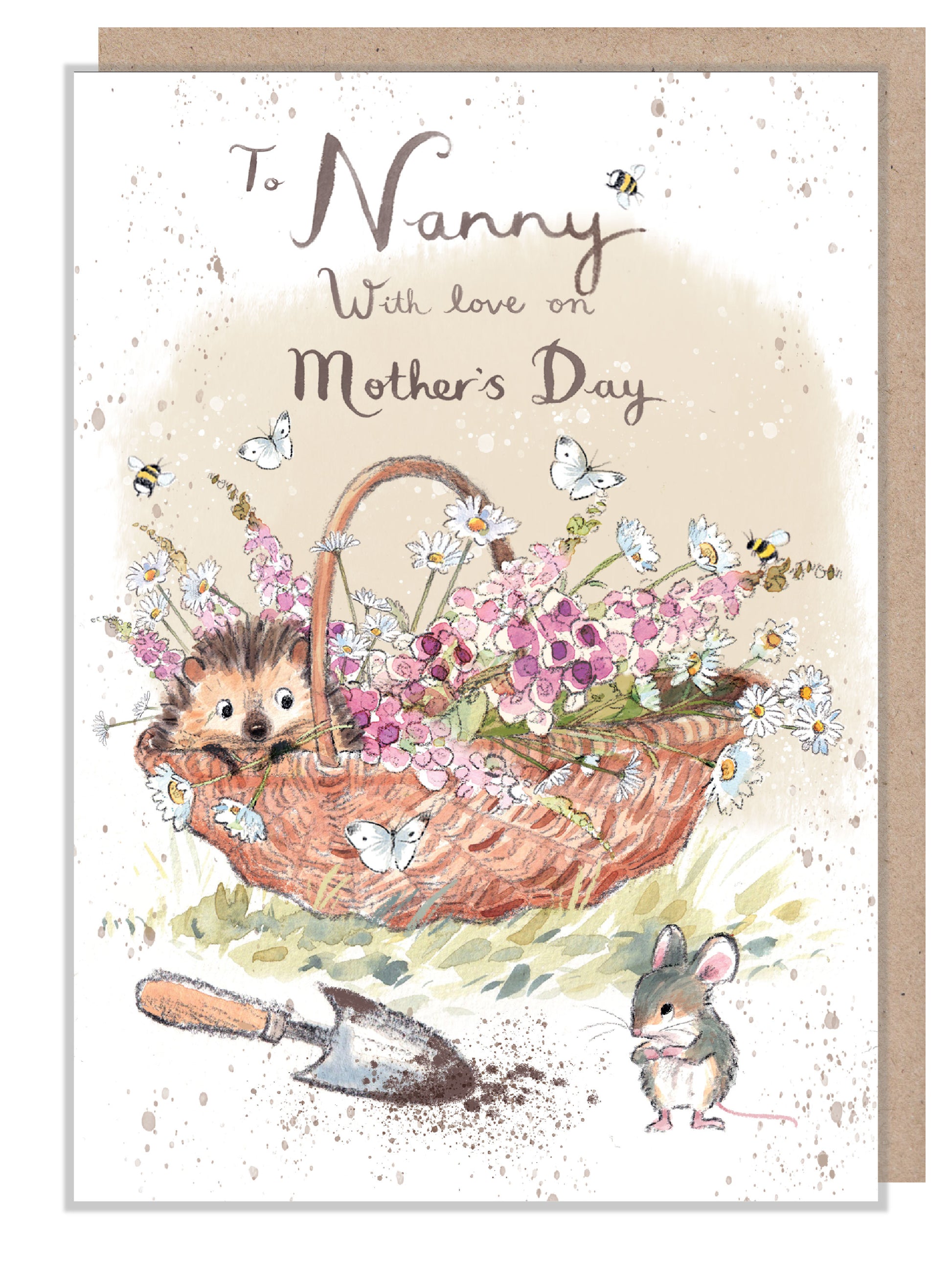 Nanny Mother's day Card - Quality Card - Hedgehog and Mouse- 'Morris and Maude' range -  MMMD02
