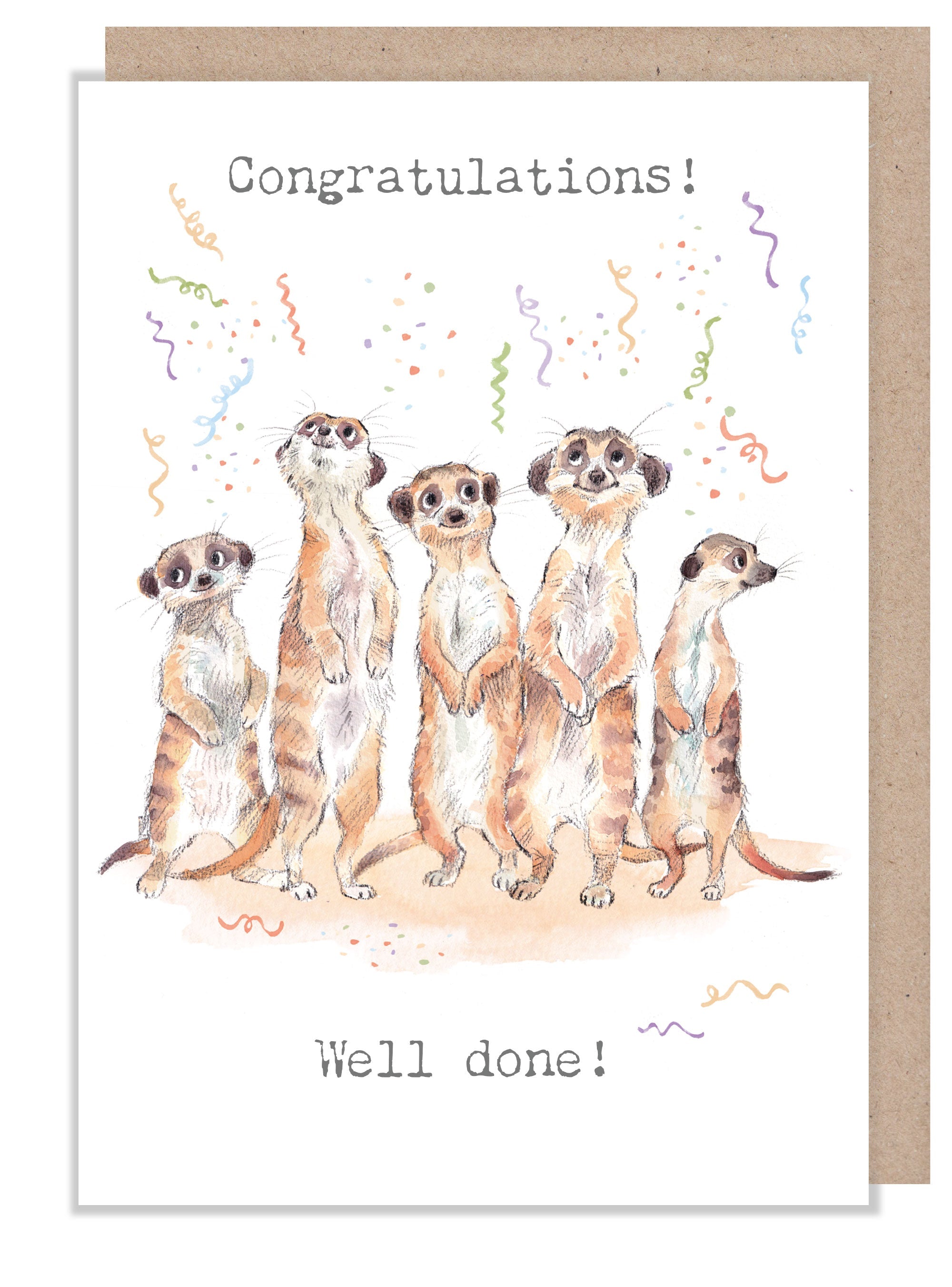 Extra Large Congratulations Card - Meerkats and Streamers – Paper Shed ...