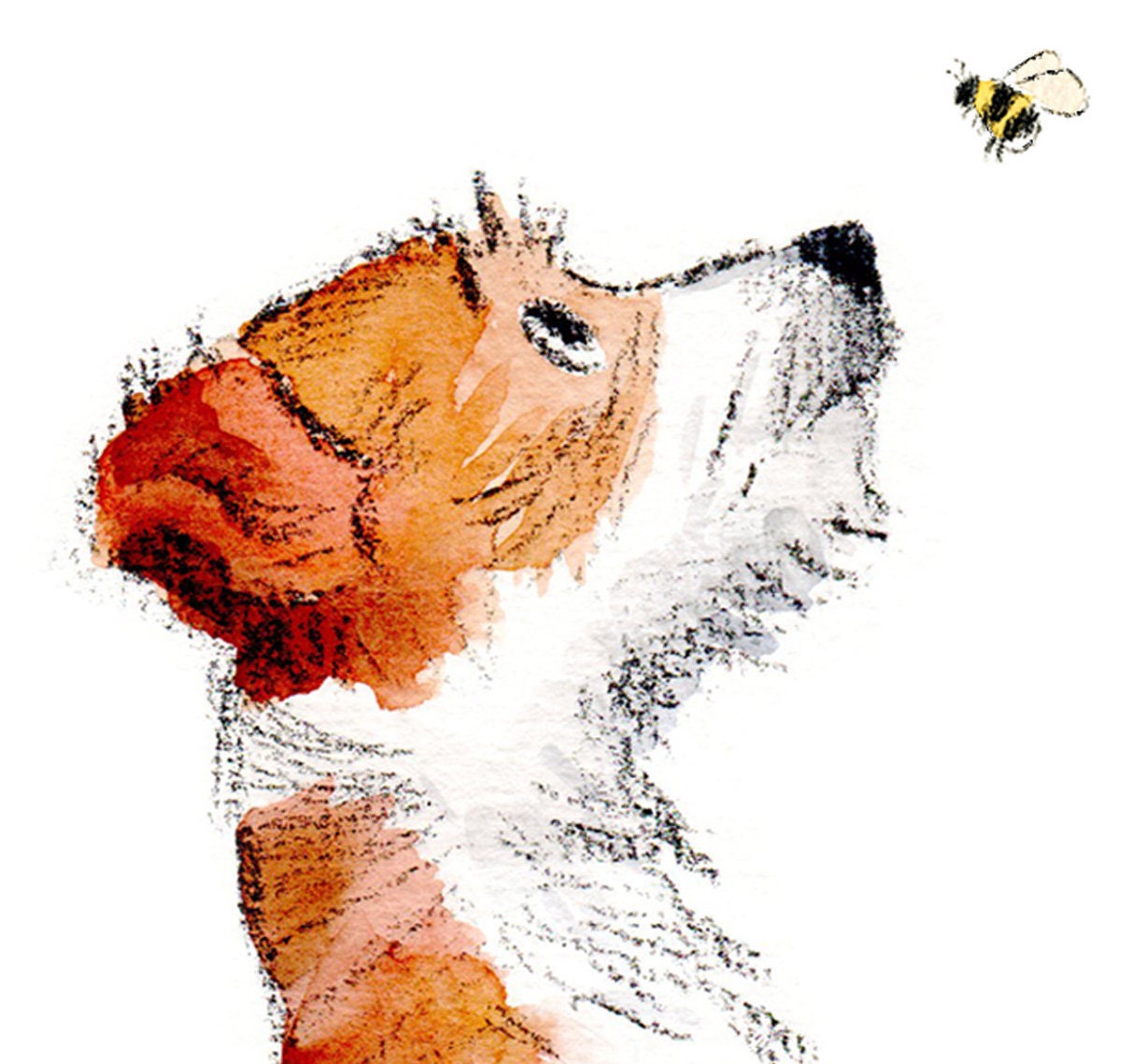 Birthday Card - Quality Greeting Card - Charming Dog illustration - 'Absolutely barking' range - Jack Russell - Made in UK - ABE099