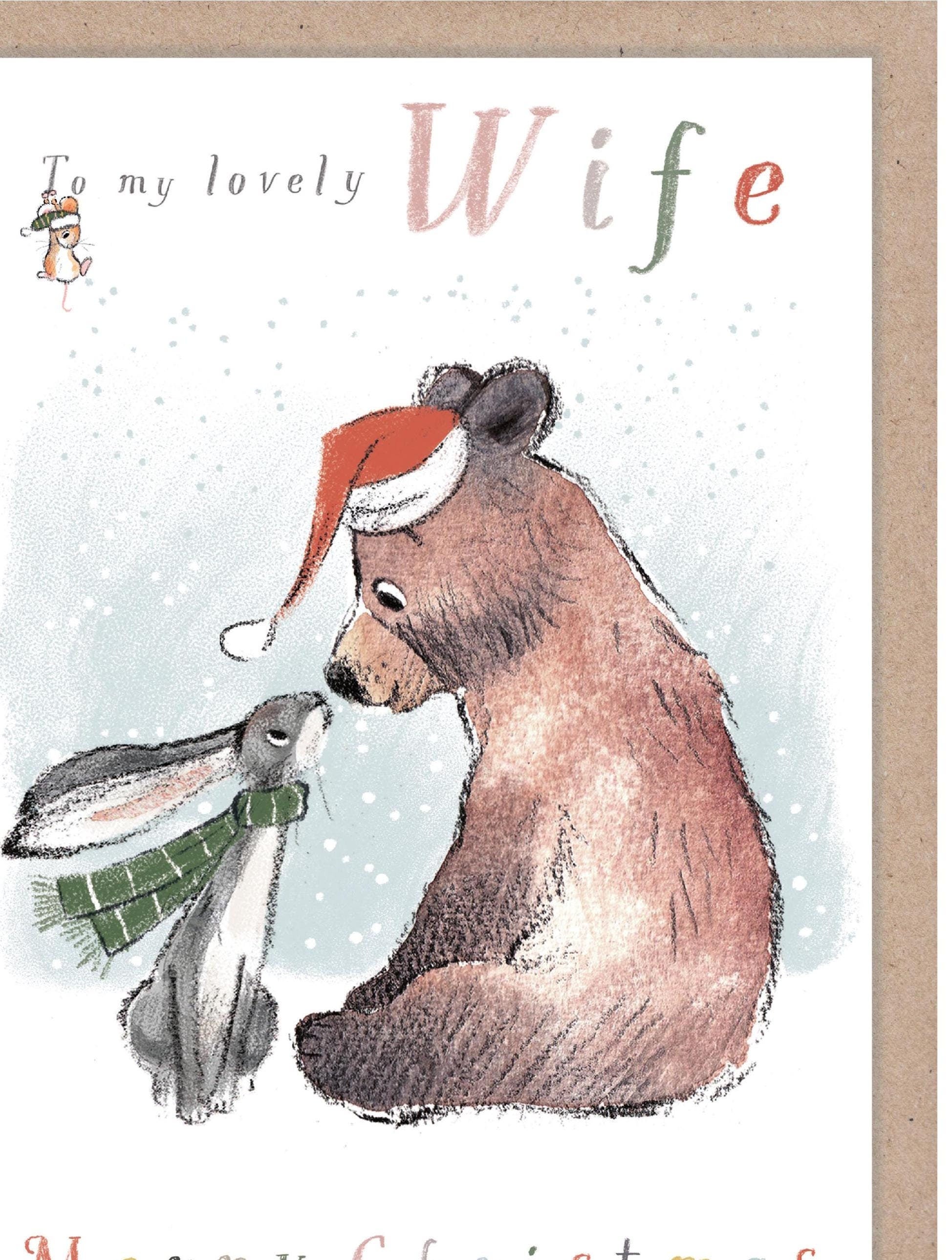 Extra Large Card (A4) - Wife Christmas Card - - 210 x 297 mm  - XL01