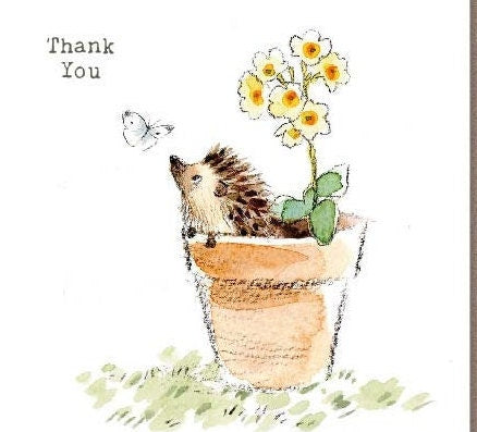 Thank you pack - 5 small quality cards with brown recycled envelopes (125 x 125mm)