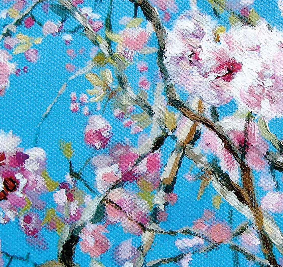 Cherry Blossom Tree- Greeting Card, 'The Flower Gallery' range, Paper Shed Design, Art Card, Original Painting by Dan O'Brien, Blank inside