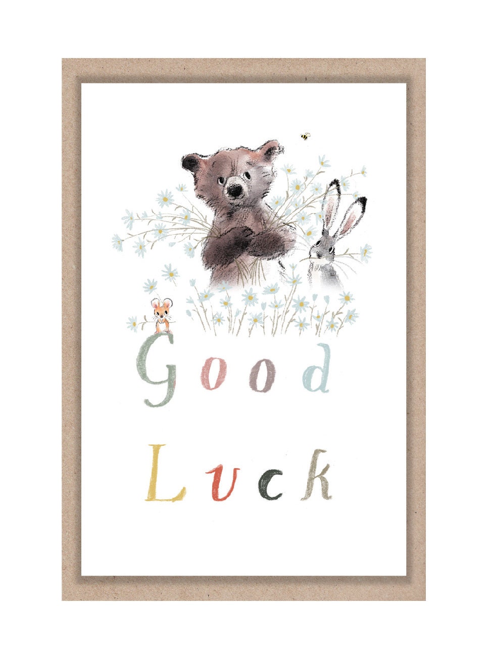 Little keepsake card - Good Luck - credit card size - Write a little message on the back to be kept in purse, wallet or pocket - LM06