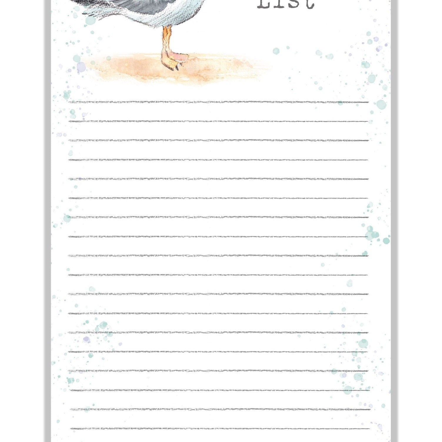 Magnetic Notepad - Seagull with ice cream illustration - NOTE06