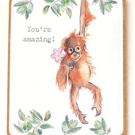 Quality Fridge Magnet - You're Amazing  - Orangutan design - MDF-  Made in the UK - FM011