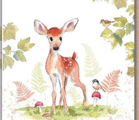 Notecard pack - 5 small quality cards with brown recycled envelopes (125 x 125mm)