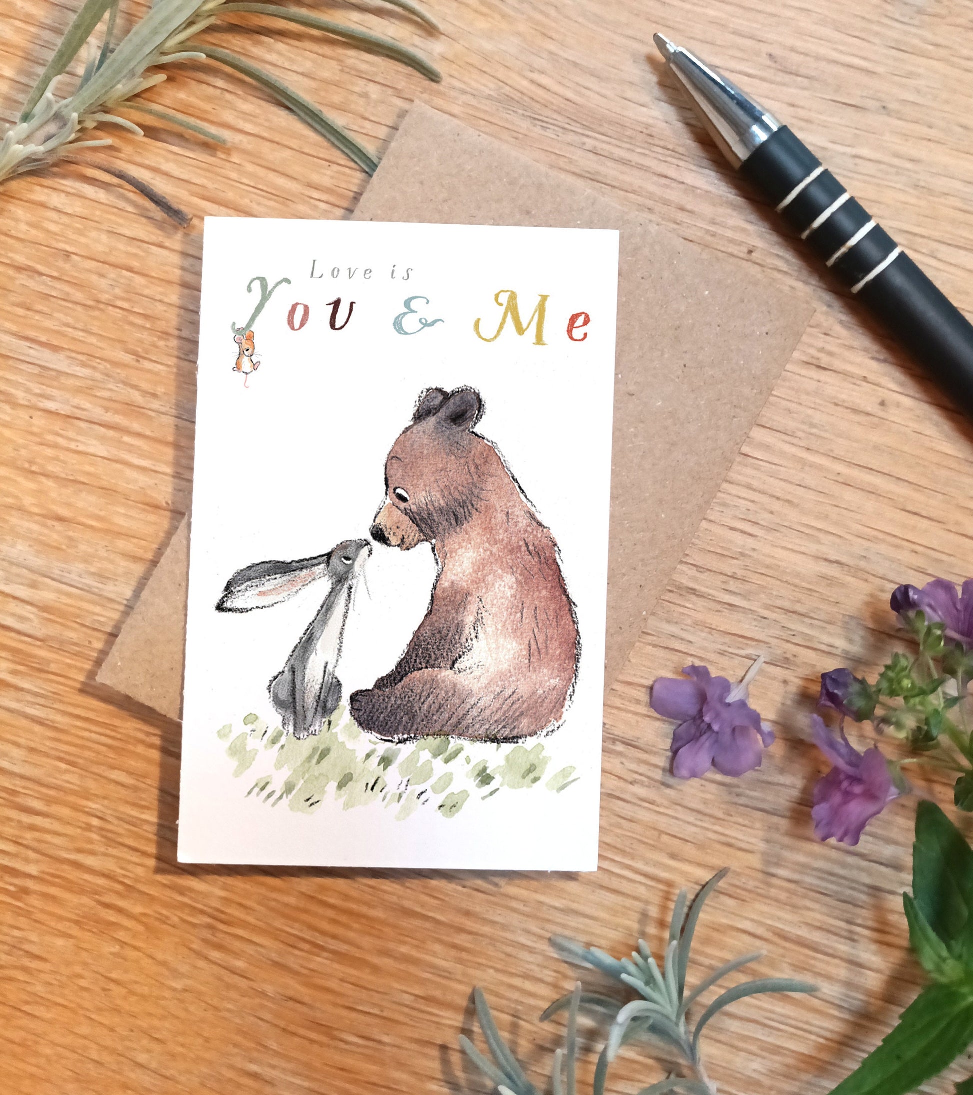 Little keepsake card - Love is - credit card size - Write a message on the back to be kept in purse, wallet or pocket - LM015