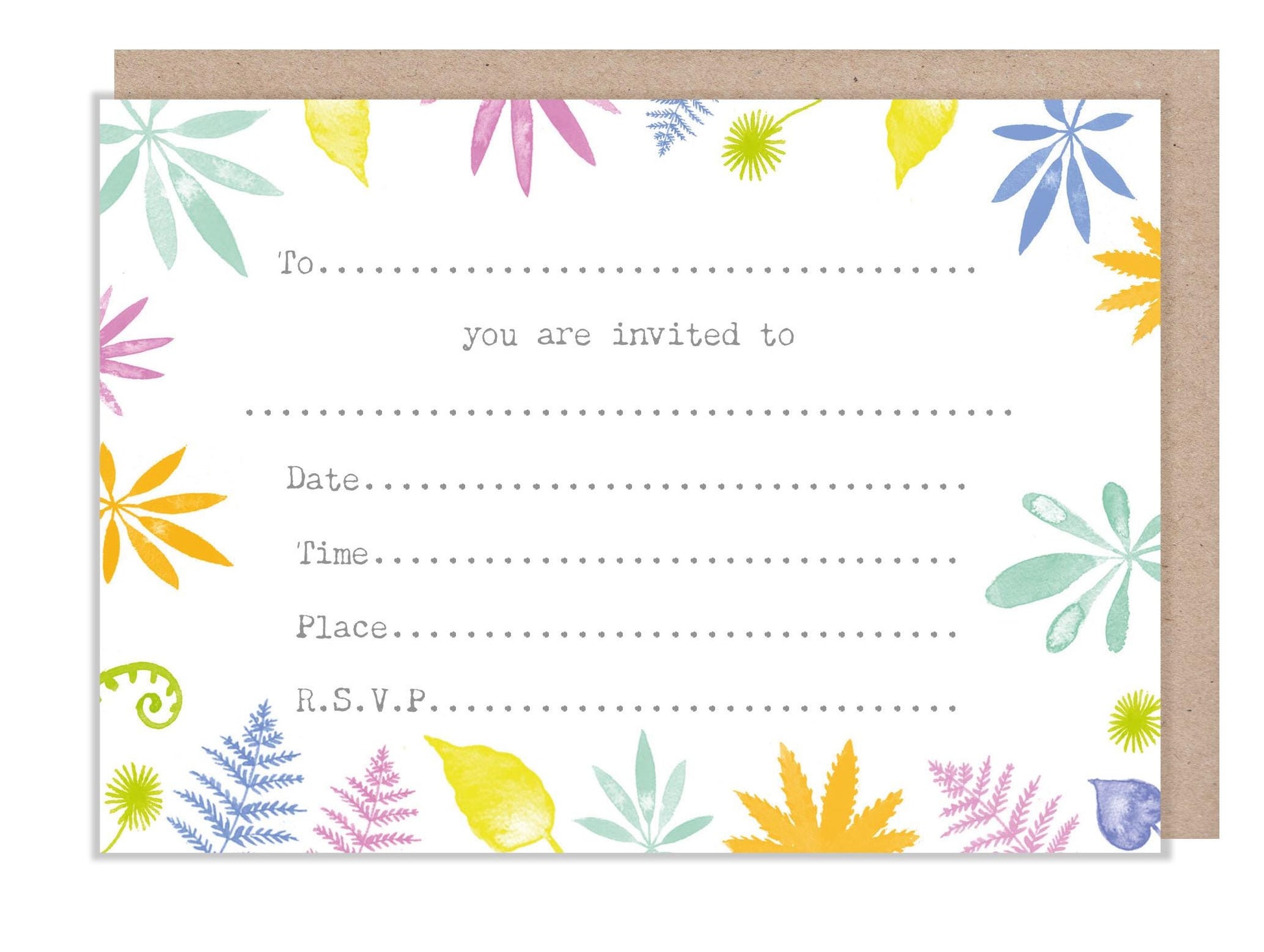 Dinosaur Party Invitations: Postcards with Recycled Envelopes